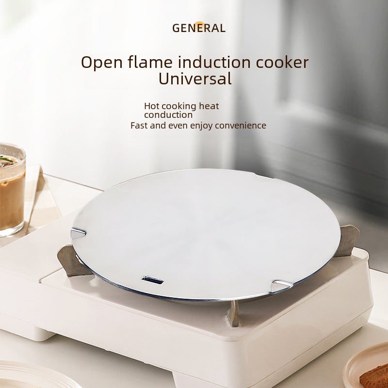 Commercial induction cooker heat conduction plate Universal gas stove heat insulation plate gas stove pot bottom anti-burn black protective pot heat conduction plate(26cm) - Image 5