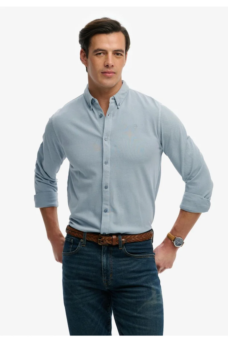 Superdry Vintage Destroy Pique Long Sleeve Shirt