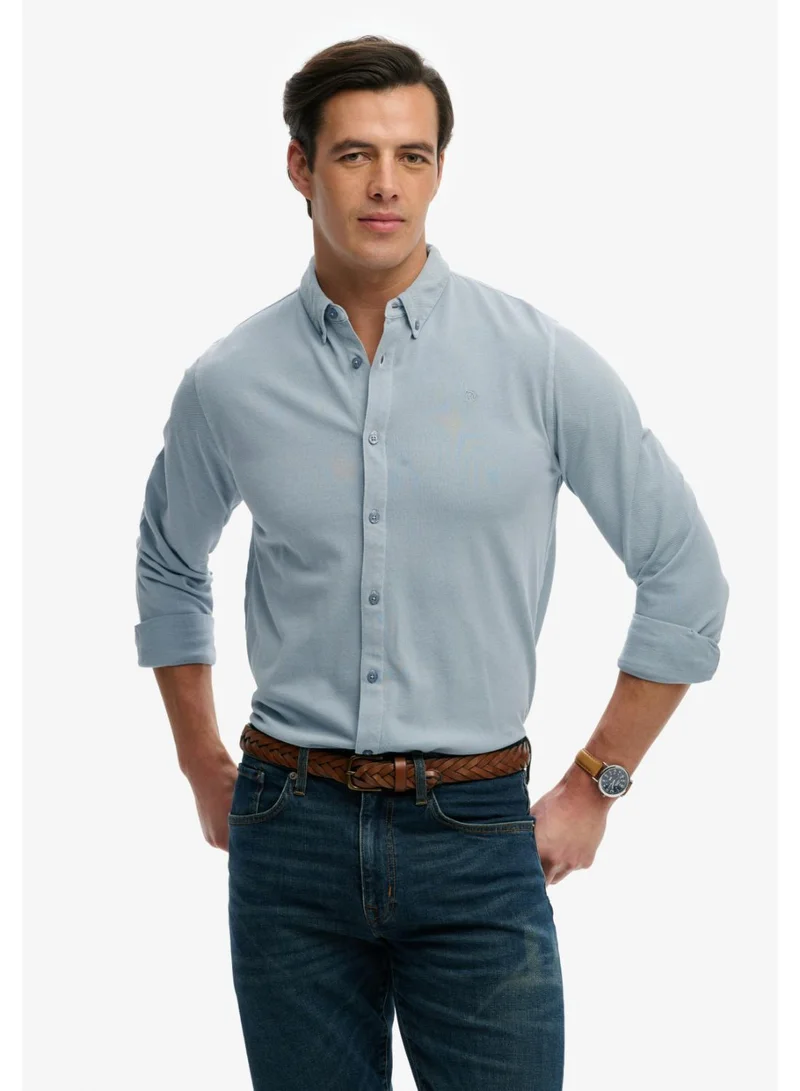 Superdry Vintage Destroy Pique Long Sleeve Shirt