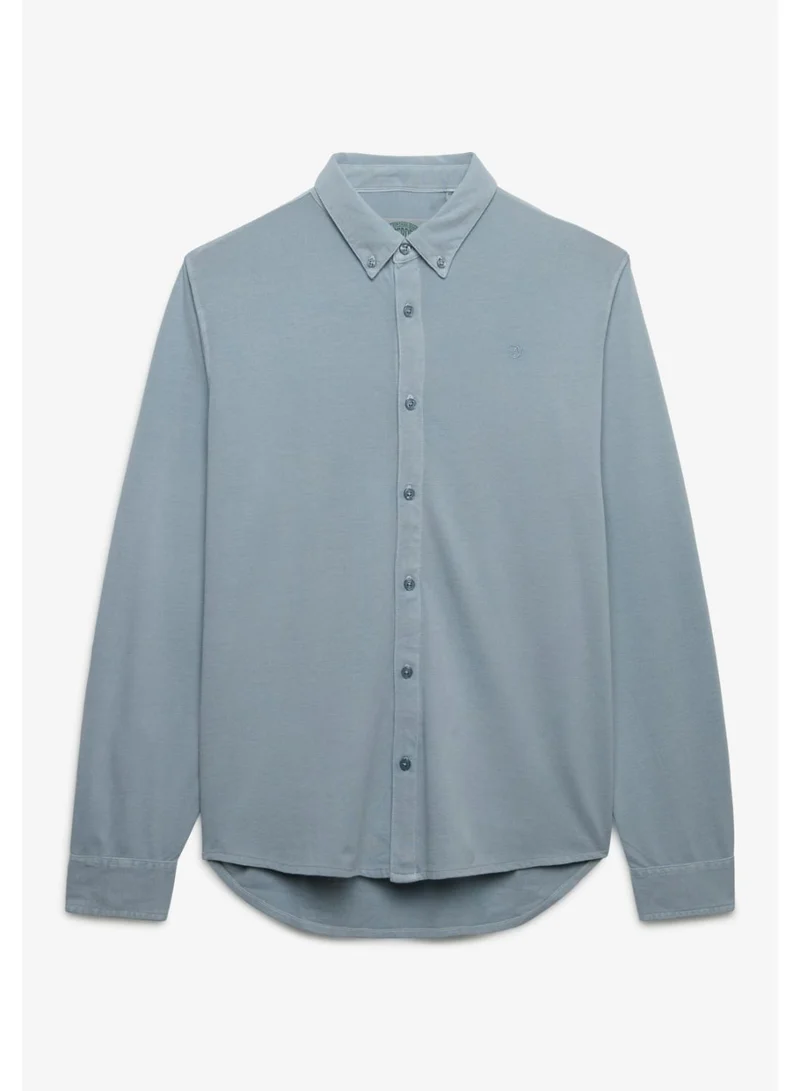 Superdry Vintage Destroy Pique Long Sleeve Shirt