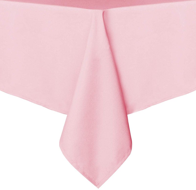 ATOOTFUSION Premium Soft Cloth Rectangular Tablecloth – 40" x 60" | Elegant & Durable Wedding, Party, Event, and Patio Table Cover (Pink) - Image 1