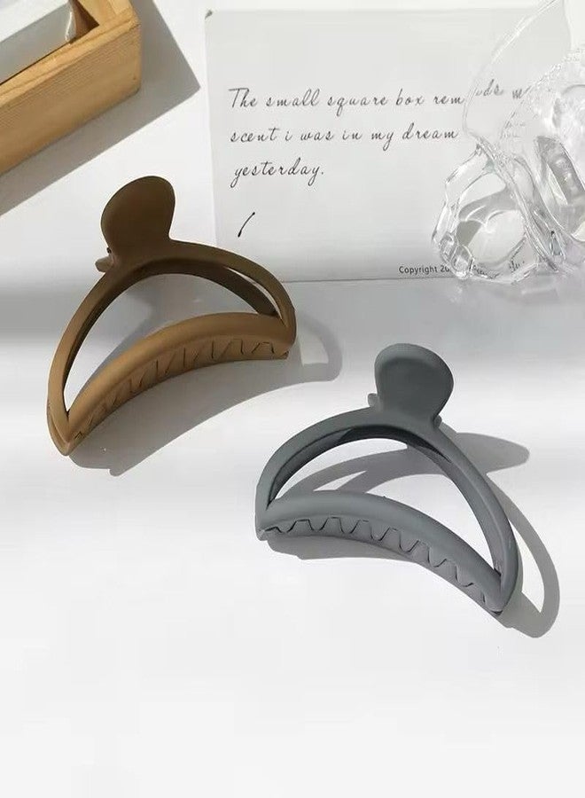 Radhya Accessories مشابك شعر راديا أكسسوارات باستيل، 10 سم، بلمسة نهائية غير لامعة، عبوة من قطعتين، مشبك شعر للبنات، إكسسوارات شعر كورية - Image 3