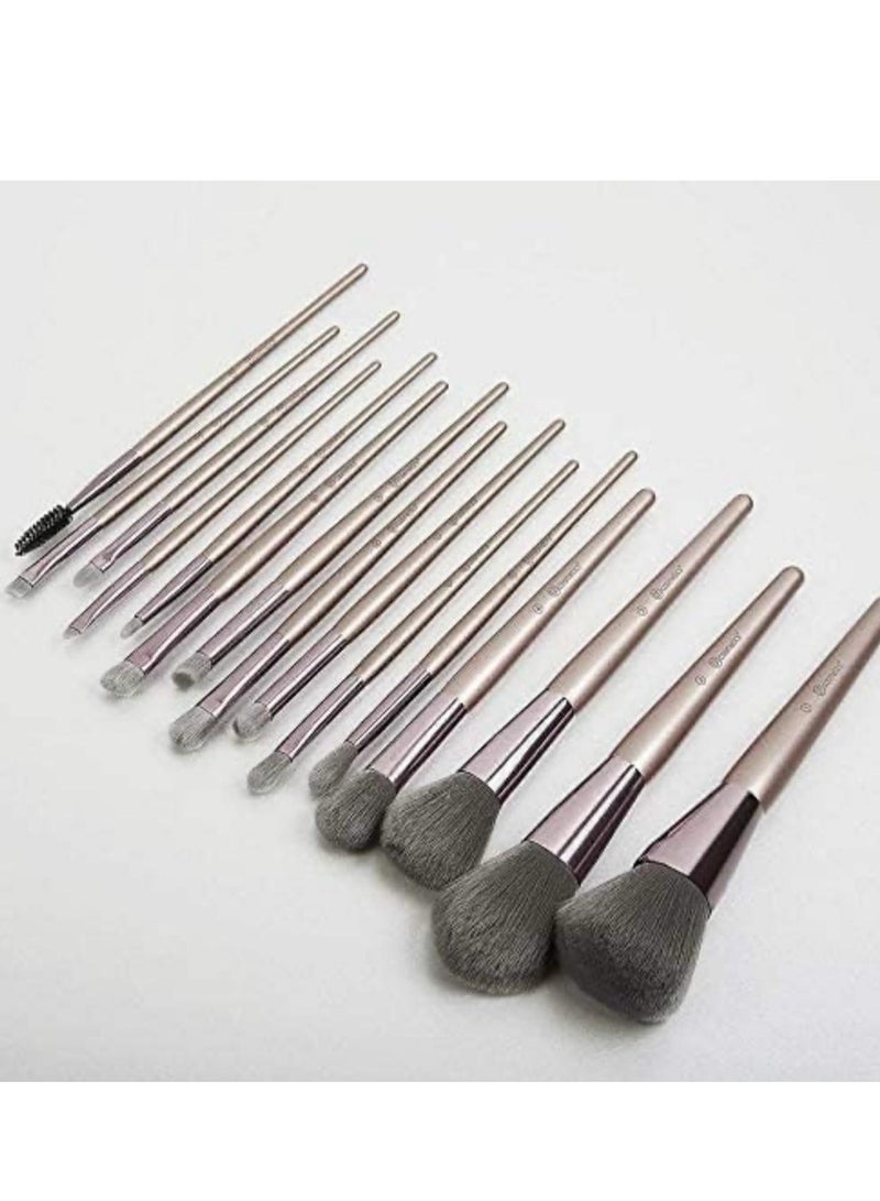Lavish Elegance 15 Piece Brush Set With Cosmetic Bag - Image 1