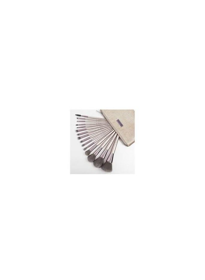 Lavish Elegance 15 Piece Brush Set With Cosmetic Bag - Image 2