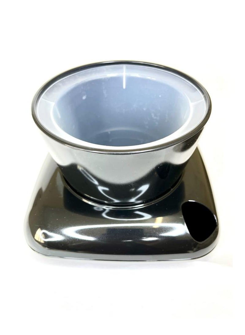 بوليوورك وعاء للنباتات والزهور,  اناء ديكور داخلي, مقاس 19.5سم دائري, لون أسود لامع, 4 فتحات تصريف, جالا بوليورك  - Image 2
