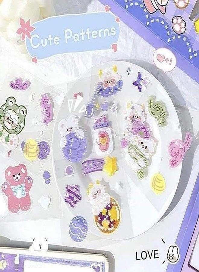 FAMOUS QUALITY Long Box Stickers-200 Sheets Kawaii Aesthetic Stickers for Scrapbooking, Journaling, DIY Crafts & Gifts-Cute Girls Travel-Themed Paper Stickers for Kids,Teens & Stationery Lovers - Image 4