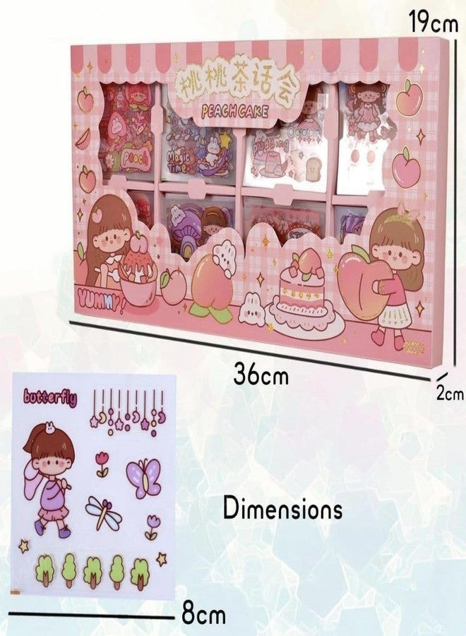 FAMOUS QUALITY Long Box Stickers-200 Sheets Kawaii Aesthetic Stickers for Scrapbooking, Journaling, DIY Crafts & Gifts-Cute Girls Travel-Themed Paper Stickers for Kids,Teens & Stationery Lovers - Image 5