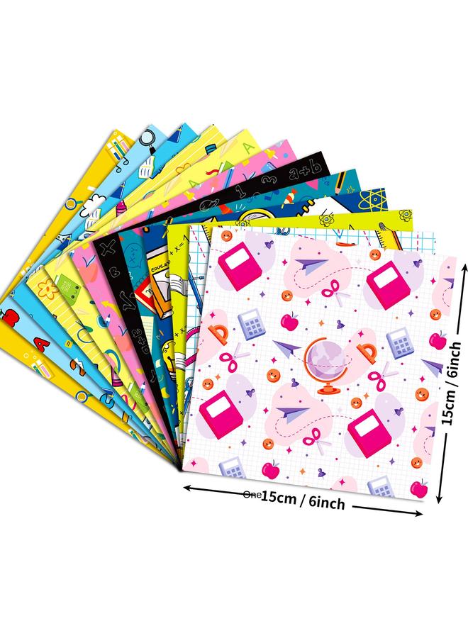 Bluejw 12 Sheets Of Thanksgiving Teacher Teacher's Day Material Paper Handbook Manual Diy Tailoring Background Decoration Material - Image 3