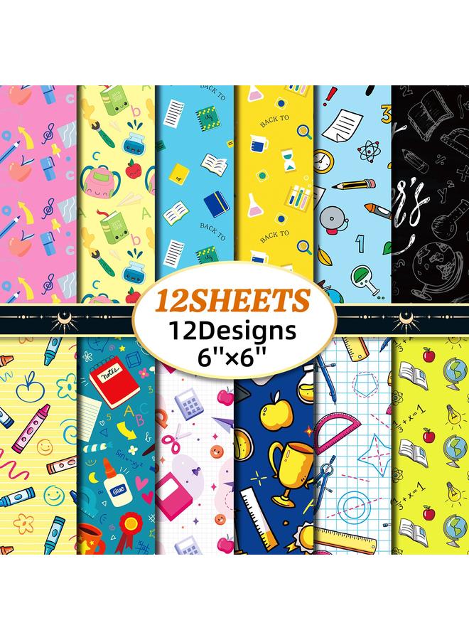 Bluejw 12 Sheets Of Thanksgiving Teacher Teacher's Day Material Paper Handbook Manual Diy Tailoring Background Decoration Material - Image 2