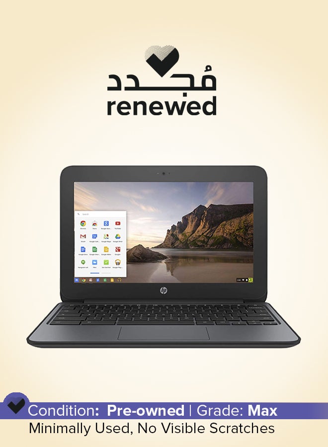 HP تم تجديده - جهاز Chromebook G4EE (2010) بشاشة مقاس 11.6 بوصة ومعالج Intel Celeron N2840/الجيل الثاني/ذاكرة وصول عشوائي سعة 4 جيجابايت/محرك أقراص SSD سعة 16 جيجابايت/بطاقة رسومات Intel HD 400 - Image 1