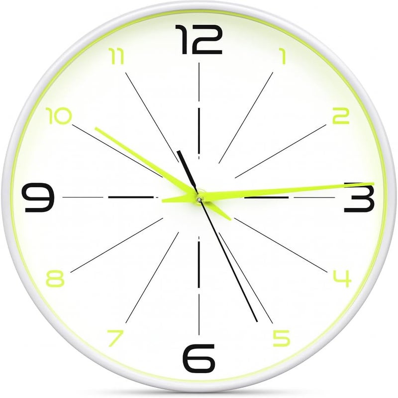 FITTO Elegant Wall Clock – Stylish Modern Timepiece for Home Decor, Large Numbers, Silent Quartz Movement, Battery Operated, Perfect for Living Room, Office, and Bedroom - Image 1