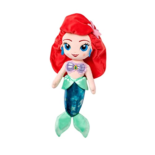 Disney Store Official Princess Plush Doll Ariel from The Little Mermaid Medium 14 Inches Soft Plushy with Embroidered Features Princess Toys for Girls Disney Dolls Stuffed Animals for Girls - Image 1