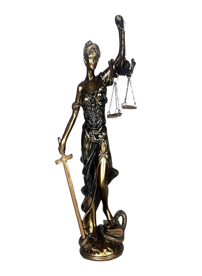 Dawbun 12.3 in Lady Justice Statue Scale of Justice Sculpture Blind Justice Figurine Law Office Decor for Desk Bookshelf Living Room Ldeal Gift for Lawyer Friends Who Long for Fairness and Justice - Image 1