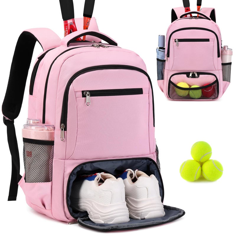 ACESAK Tennis Backpack Tennis Bag for Women Men Tennis Bag Holds 2 Rackets Badminton Squash Pickleball Paddles Balls - Image 2