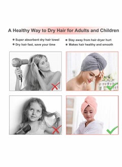 Excefore Microfiber Hair Towel Wrap Set - Microfiber Hair Towel for Drying Curly, Long & Thick Hair with Makeup Headband for Women  - Image 4