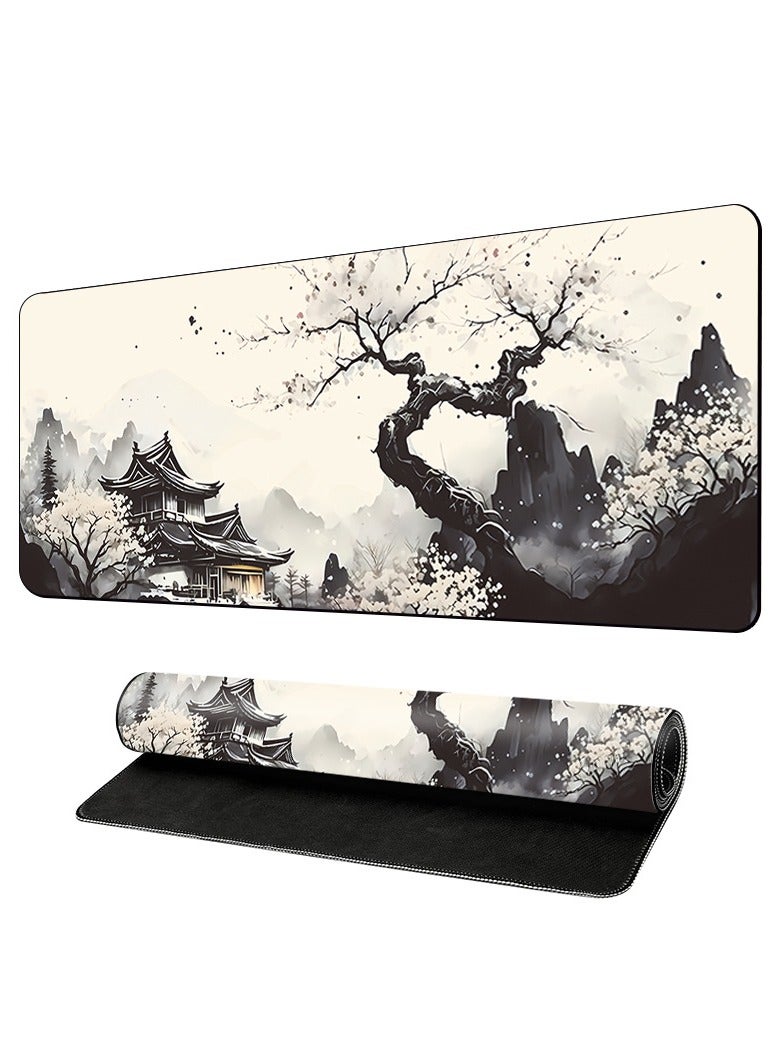 Extended Gaming Mouse Pad 900 x 400 x 3 mm Full Table Art Style and Mouse Pad Non-Slip Rubber Base Large Keyboard Pad with Stitched Edges - Image 1