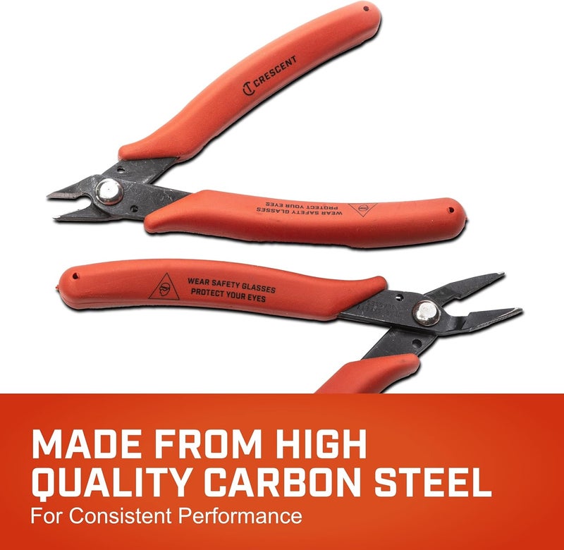 Crescent Shear Cutter Mini Pliers Set - Electrician Tool for up to 20-Gauge AWG Soft Wires (0.8 mm) - Premium Hand Tool - 2-Piece Set - S2KS5NN - Image 4