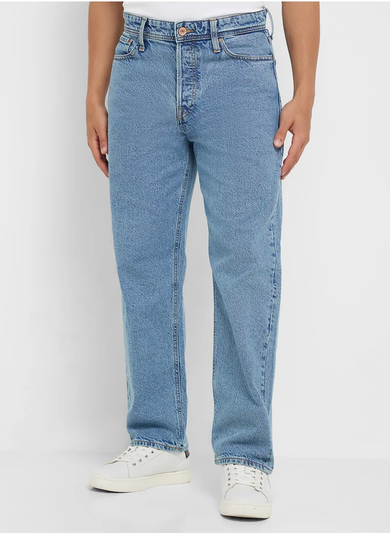 جاك اند جونز Stright Fit Light Wash Jeans