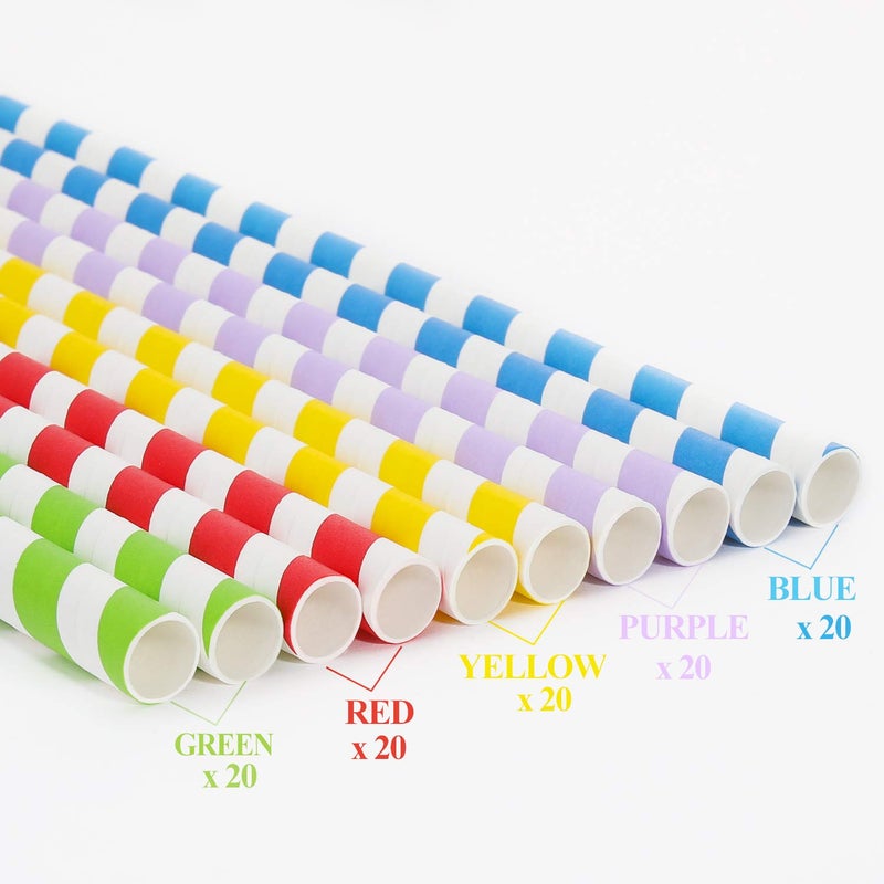 Hiware 100 Pack, Extra Wide Paper Smoothie, Boba Straws - 10 mm Wide Biodegradable Straws for Bubble Tea (Tapioca, Boba Pearls), Milkshakes, Jumbo Drinks - Shower, Wedding Party Supplies Decorations - Image 4