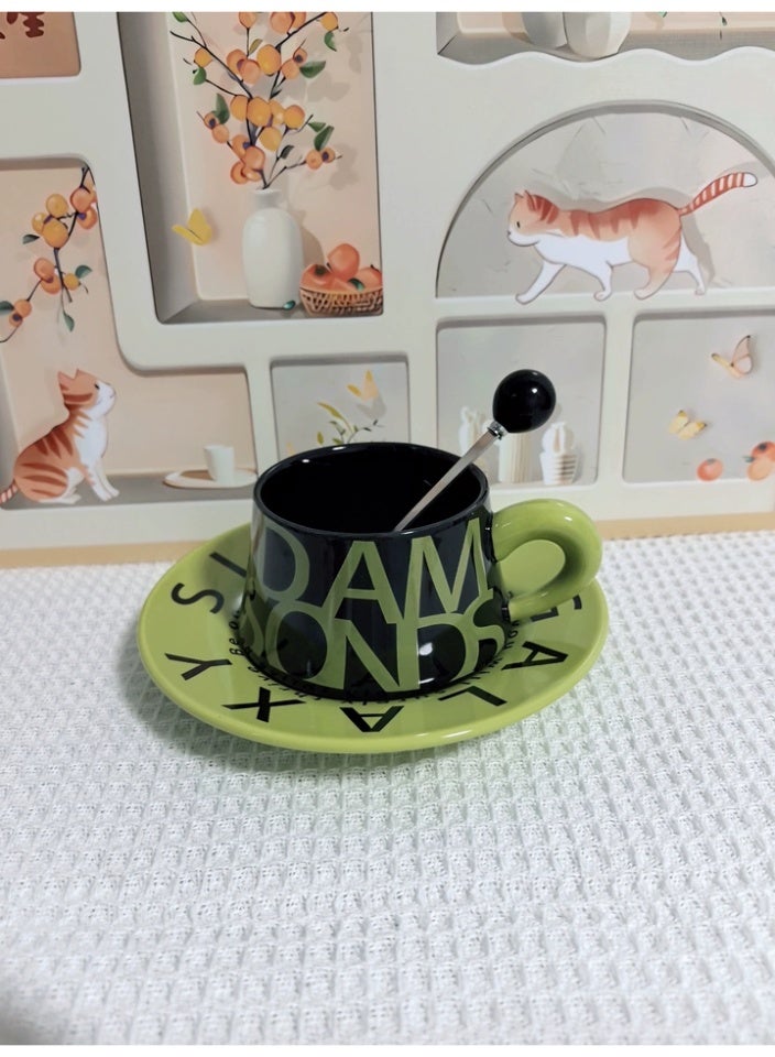 NIBEMINENT Luxury 2-Piece Ceramic Coffee Cup & Tea Cup , Mug Cup with Elegant Gift Boxed for  friend Wedding, Housewarming or Home Decor - Image 3