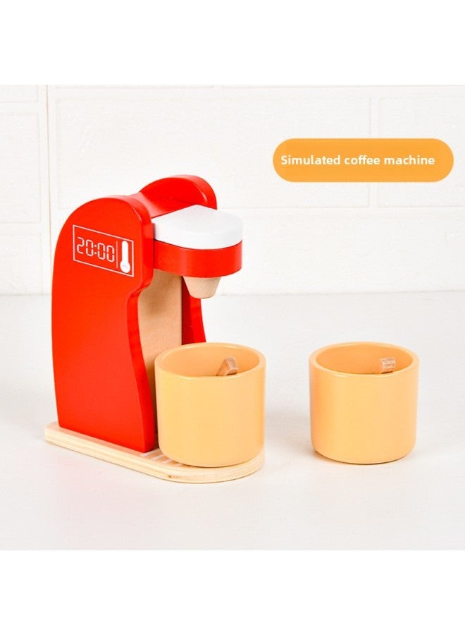 ألعاب المطبخ تناسب الأطفال محاكاة اللعب منزل الإفطار آلة الخبز آلة عصارة قطع الفاكهة الموسيقى 3-12 سنة اللون: محاكاة آلة القهوة - Image 1