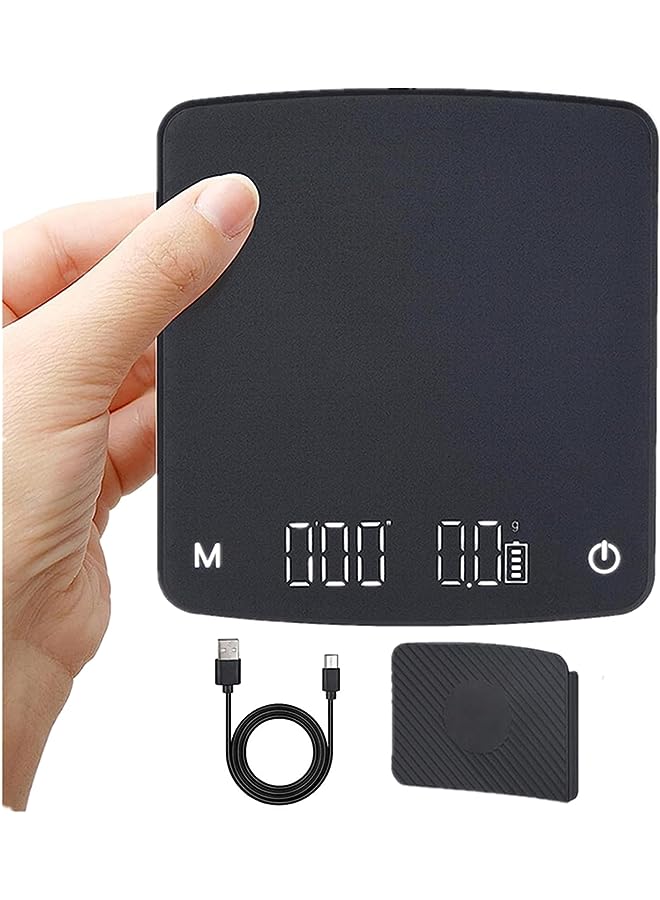 PROMASS coffee scale with timer, 2kg/0.1g High Precision Espresso Scale for Espresso and Pour Over Coffee,High Precision Small Multifunctional Digital Kitchen Food Scale - Image 1