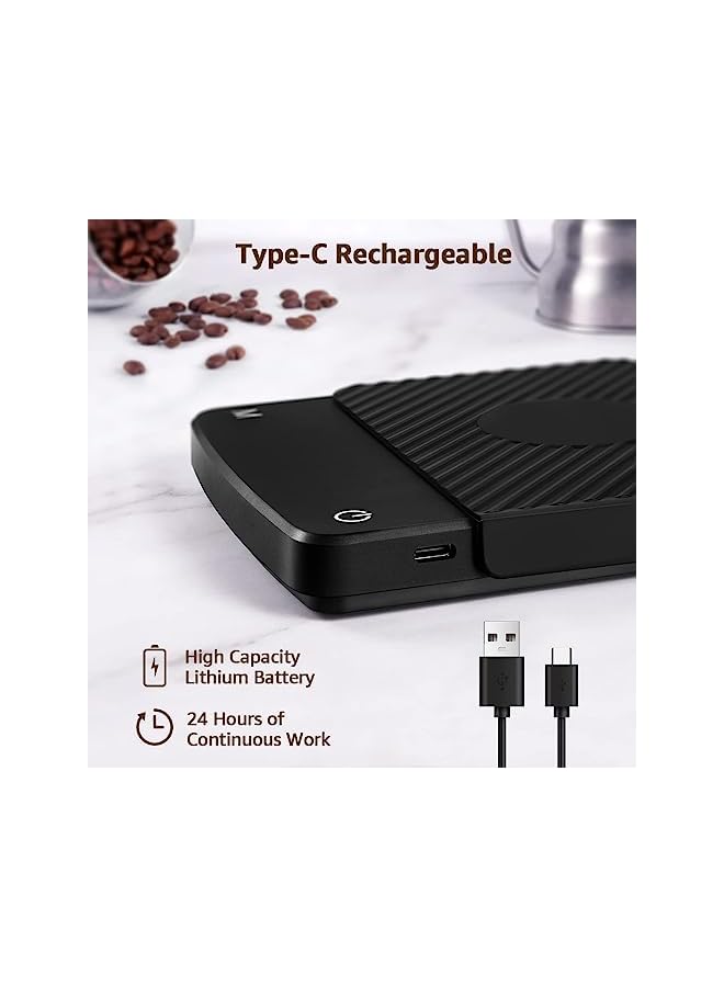 PROMASS coffee scale with timer, 2kg/0.1g High Precision Espresso Scale for Espresso and Pour Over Coffee,High Precision Small Multifunctional Digital Kitchen Food Scale - Image 4