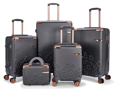 LIMRA Luggage set 5 pieces travel Bags with a distinctive design from limra grey