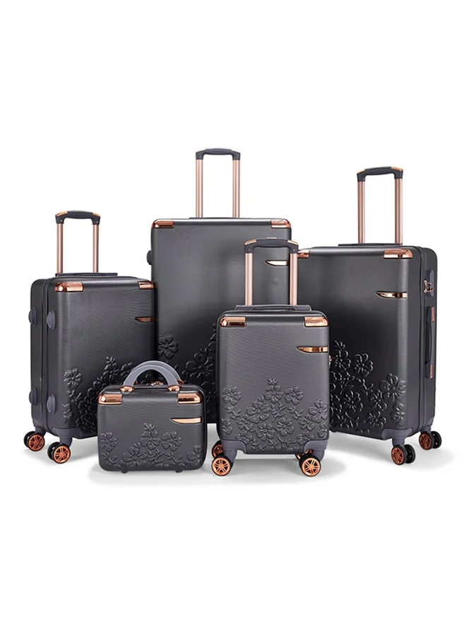 LIMRA Luggage set 5 pieces travel Bags with a distinctive design from limra grey