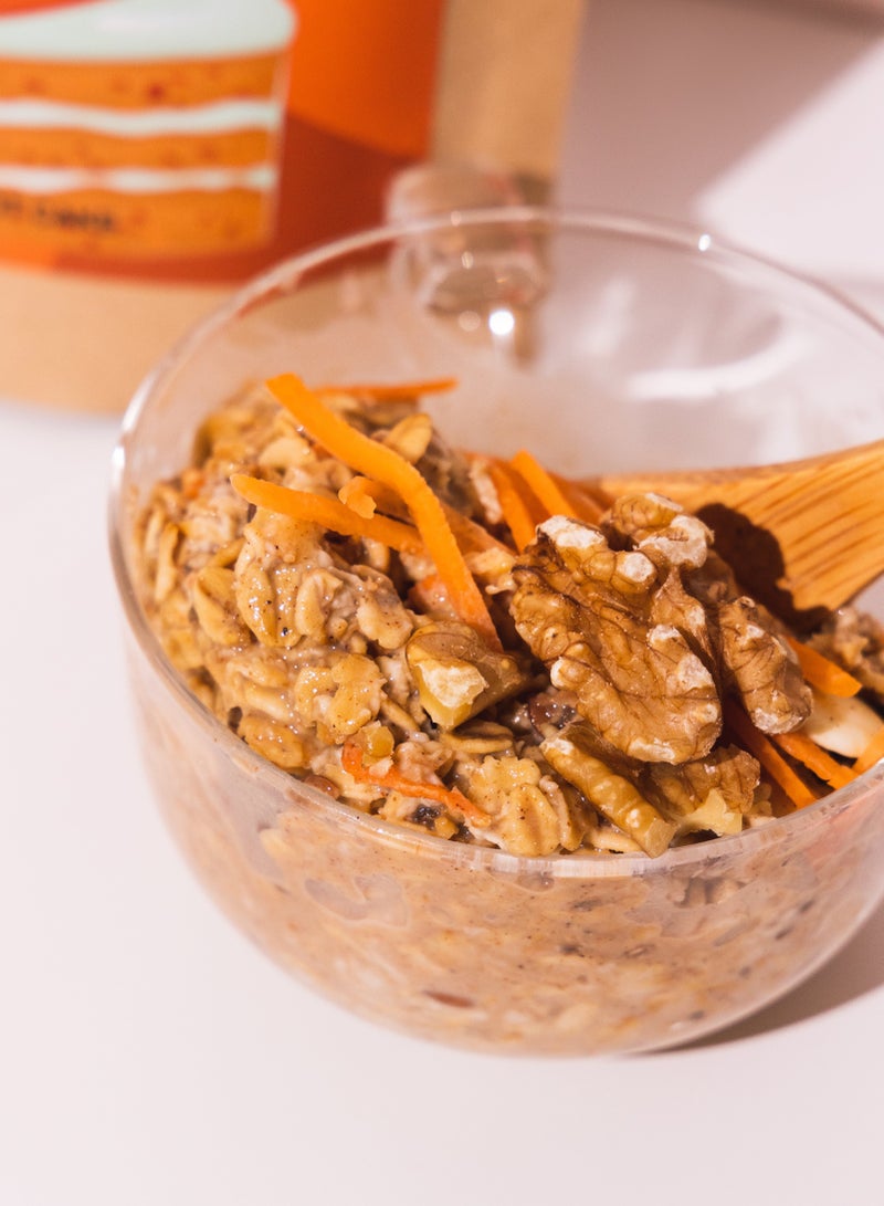 Oatful Vegan Carrot Cake Protein Overnight Oats Mix 85g - Image 4