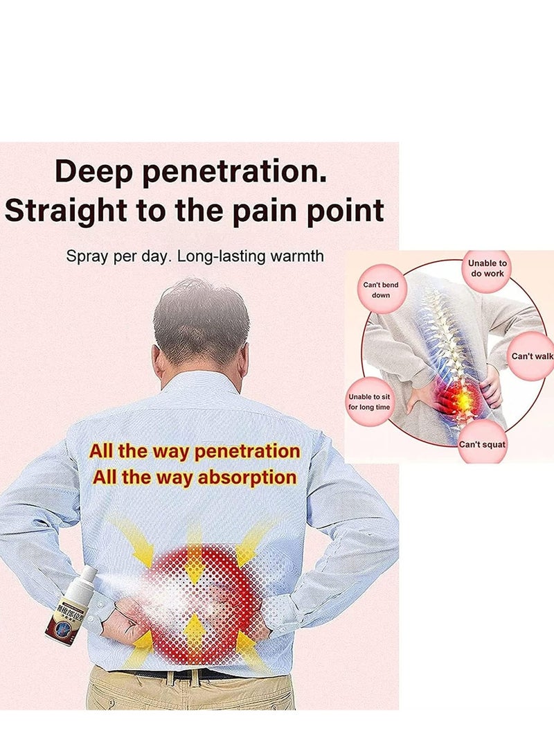 2PACK Lumbar Spine Spray, Back Pain Relief Products, Natural Herbal Joint Pain Relief Spray 30ml*2 - Image 3