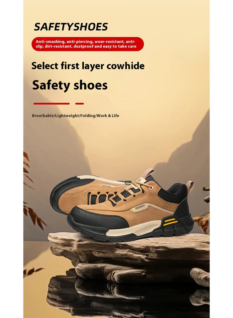 Steel Toe Shoes for Men Lightweight Safety Shoes Comfortable Puncture Proof Slip On Indestructible Work Shoes and Fashion Sneakers. - Image 1