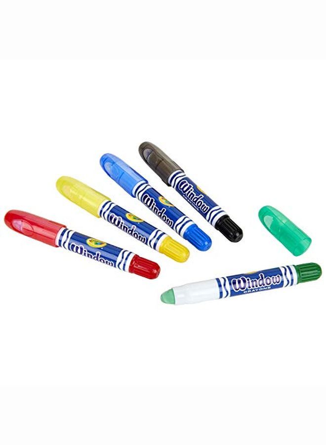 Crayola أقلام شمع قابلة للغسل للنوافذ متنوعة 5 قطع - Image 5