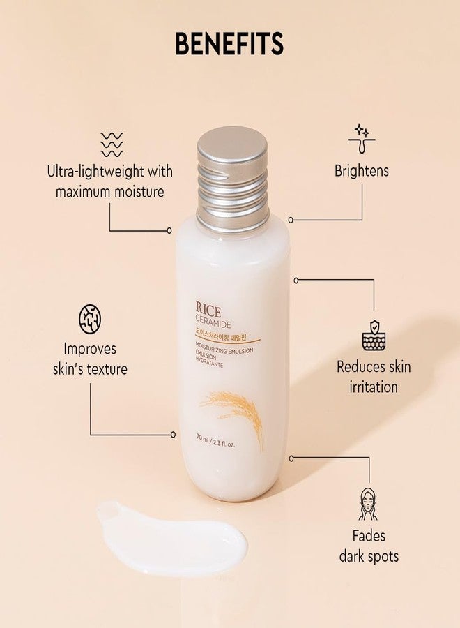 The Face Shop Rice & Ceramide Face Cream 70ml | Barrier Repair Moisturizer for Dry Skin, Intense Hydration & Strengthening | 12Hr Moisture Lock | Korean Skincare - Image 4