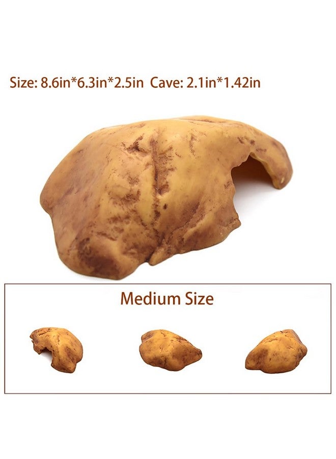 Generic Generic Reptile Resin Hideout - Simulation Rock Cave for Snakes, Lizards, Geckos and Amphibians, Terrarium Habitat Decor and Tank Accessory (Medium), As Photo  - Image 3