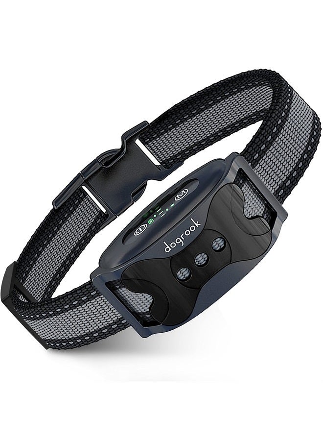 DogRook Dog Bark Collar - Rechargeable Smart Anti Barking Collar for Dogs - Waterproof No Shock Bark Collar for Small/Medium/Large Dogs - Anti Bark Collar for Dogs with 5 Sensitivity Levels