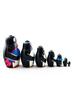 Generic Matryoshka Russian Nesting Doll Babushka Beautiful Family Penguins Set 7 Pieces Pcs Hand Painted Handmade Souvenir Gift Handicraft  - Image 3