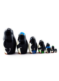 Generic Matryoshka Russian Nesting Doll Babushka Beautiful Family Penguins Set 7 Pieces Pcs Hand Painted Handmade Souvenir Gift Handicraft  - Image 5