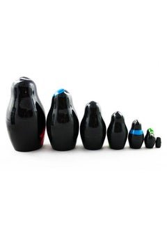 Generic Matryoshka Russian Nesting Doll Babushka Beautiful Family Penguins Set 7 Pieces Pcs Hand Painted Handmade Souvenir Gift Handicraft  - Image 4