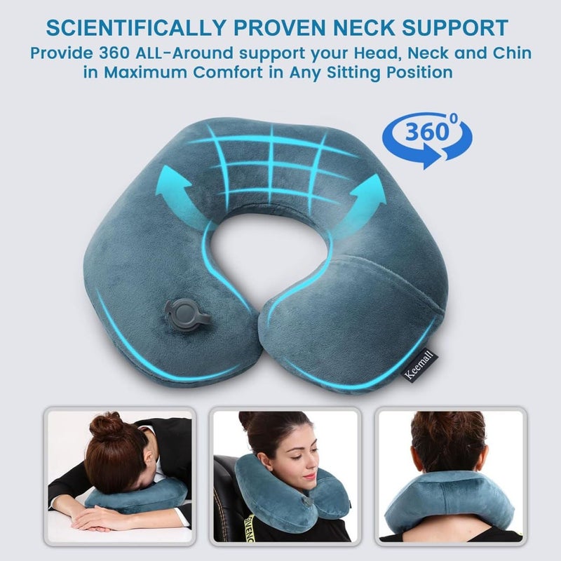 Creative Long Travel Neck Pillow - Inflate and Relax Together! - Generic (1) - Image 2