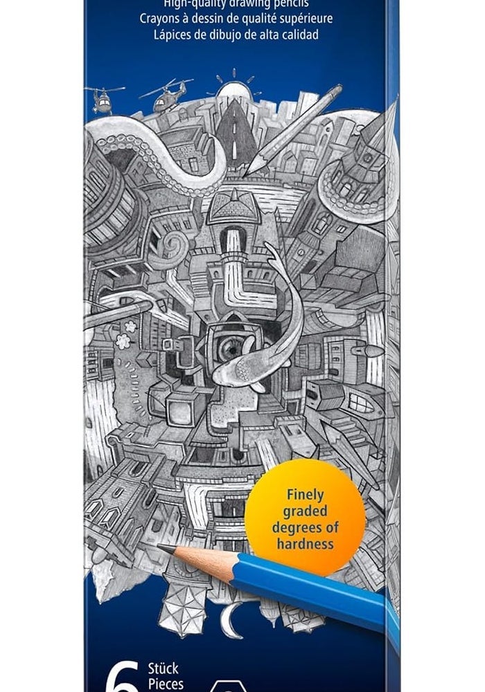 Staedtler 6 Mars Lumograph Sketching and Drawing Pencils - Image 1