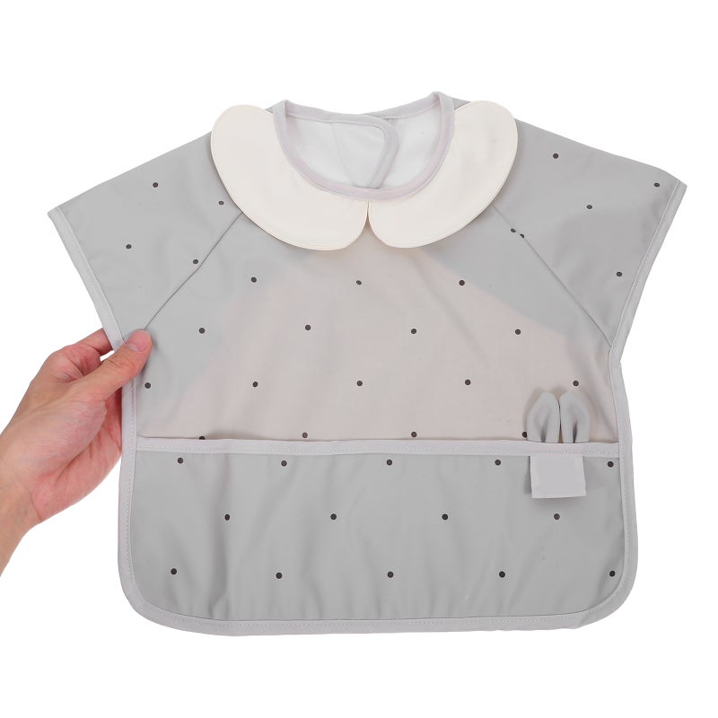 Toddler Apron Bib: PU Baby Sleeveless Smock - Back Closure for Easy Dressing - Infnat Mealtime Bib for 5-12 Months - Image 2
