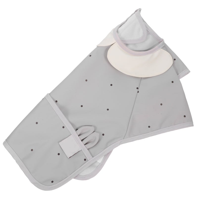 Toddler Apron Bib: PU Baby Sleeveless Smock - Back Closure for Easy Dressing - Infnat Mealtime Bib for 5-12 Months - Image 5