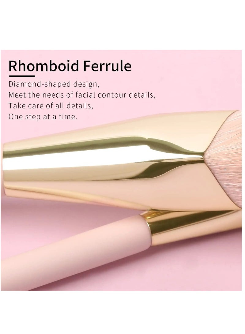 SYOSI Angled Cream Foundation and Small Under Eye Concealer Brush Set - Image 5