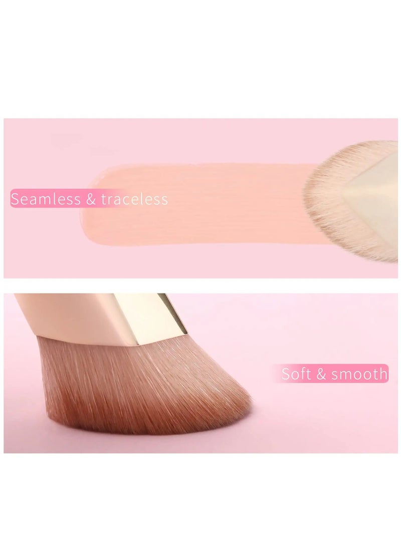SYOSI Angled Cream Foundation and Small Under Eye Concealer Brush Set - Image 4