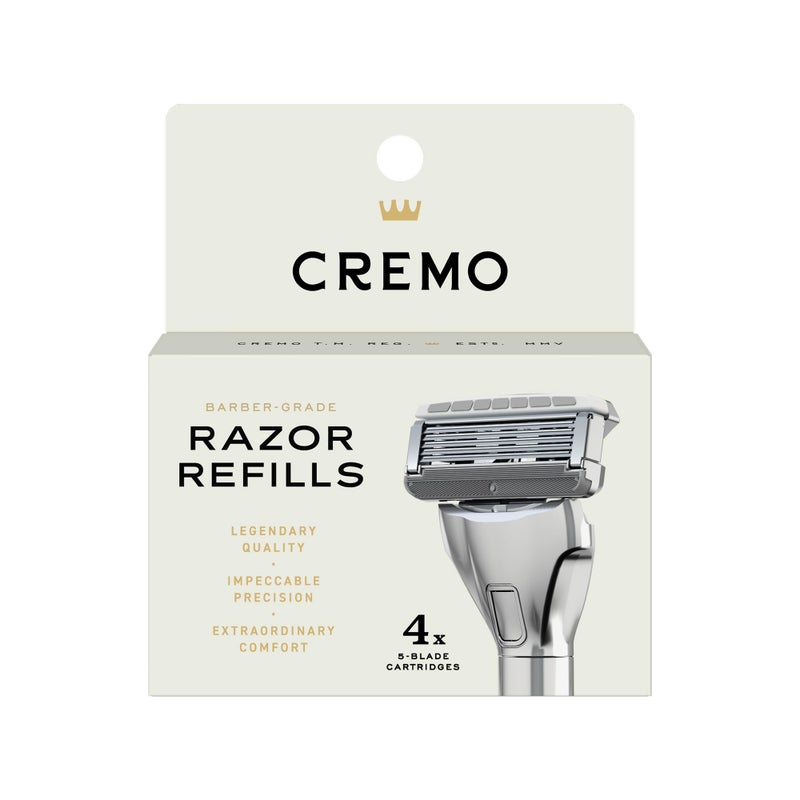 Cremo Razor Refills for Men, Astonishingly Superior Shaving Razors For Men, Compatible with Cremo Razors, 4 Pack - Image 1
