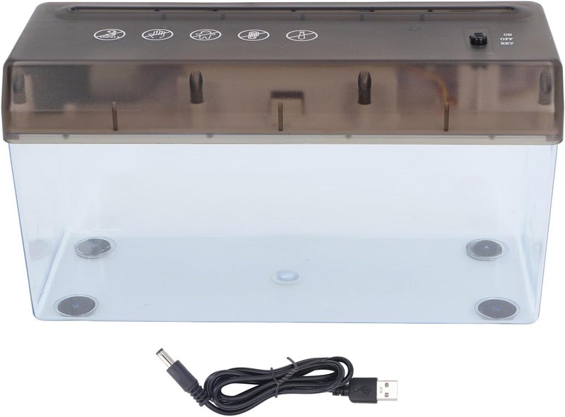 ماكينة تمزيق الورق الكهربائية مارينخوس A4، تمزيق شريطي محمول يعمل بالبطارية أو USB للمكتب والمنزل والمدرسة والمستندات والإيصالات - Image 1