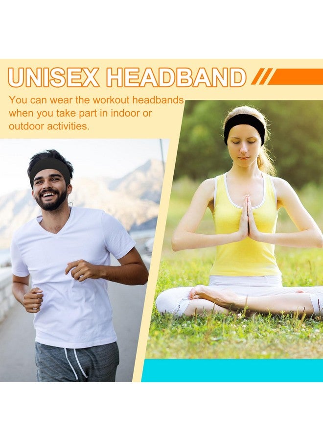 RITOPER Black Workout Head Bands for Women's Hair, Buttery Soft Non Slip Wide Thick Headbands Hair Bands for Women's Hair, Solid Headband for Fashion, Yoga, Running, Spa Day, Sports, Travel - Image 5