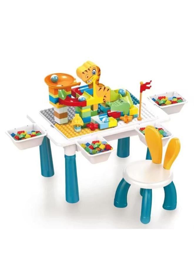 OKO 6-in-1 Multifunctional Building Blocks Table - 104 Pcs - Image 1