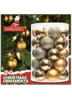 SINCHER Christmas Balls Ornaments 34 Pcs Shatterproof 4CM Ball Christmas Tree Decorations  - Image 2